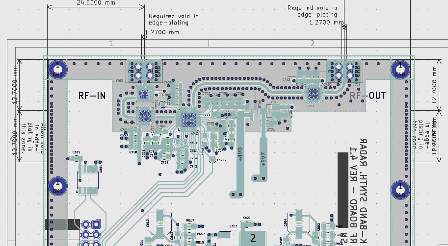 Screenshot of 24 GHz circuit board layout